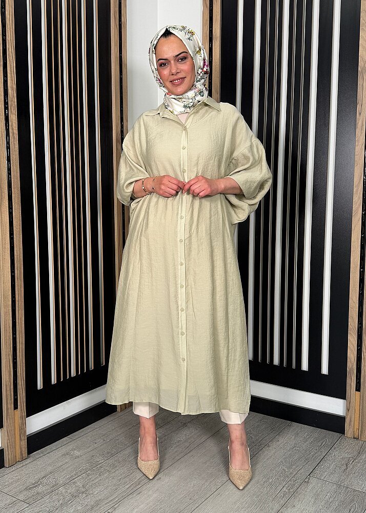 Ceremony Cift Katlı Kuşaklı Nil Tunik Küf