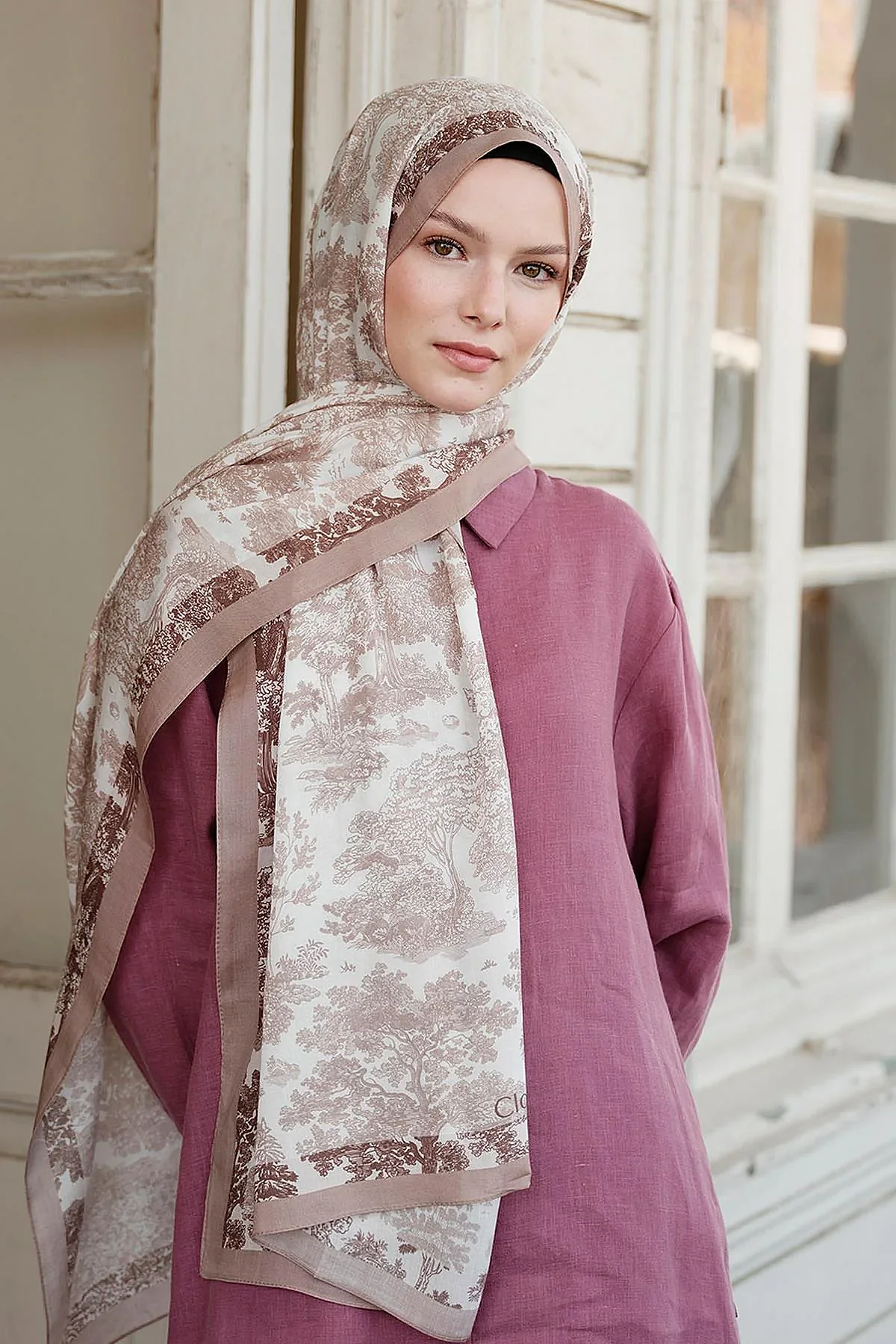 Cloche Hazel Şal Krem Vizon - 1