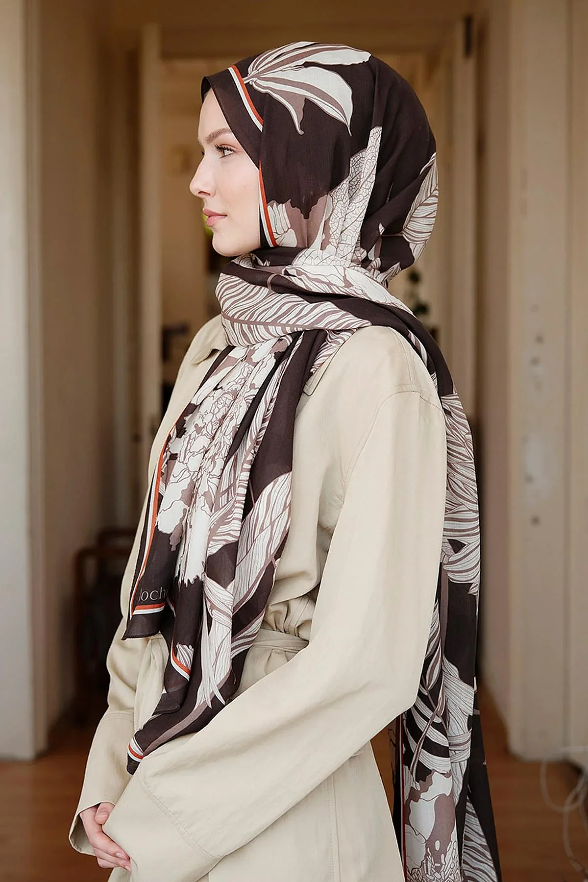 Cloche Nova Şal KAHVE - 1