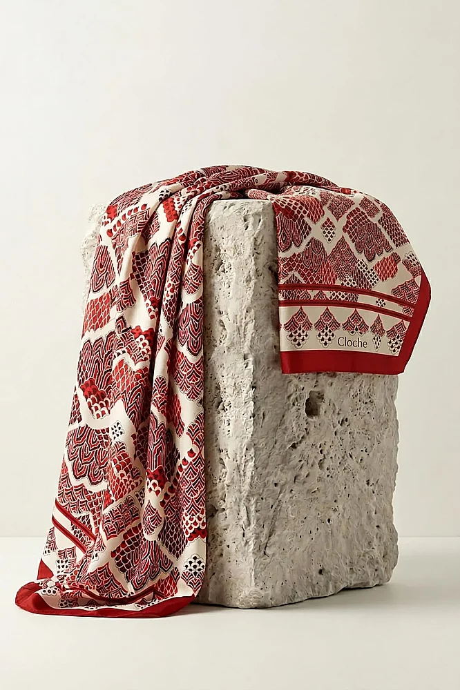 Cloche Palma Şal KIRMIZI - 2