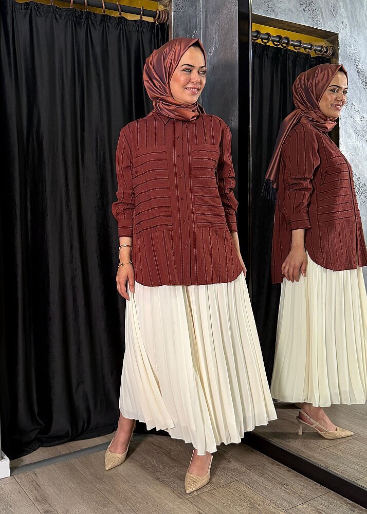 Cloche Venüs Plise Pantolon EKRU - 5