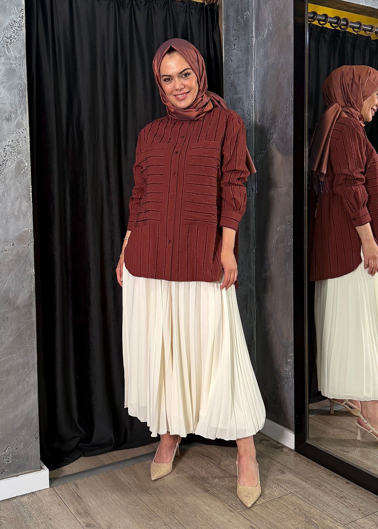 Cloche Venüs Plise Pantolon EKRU - 6