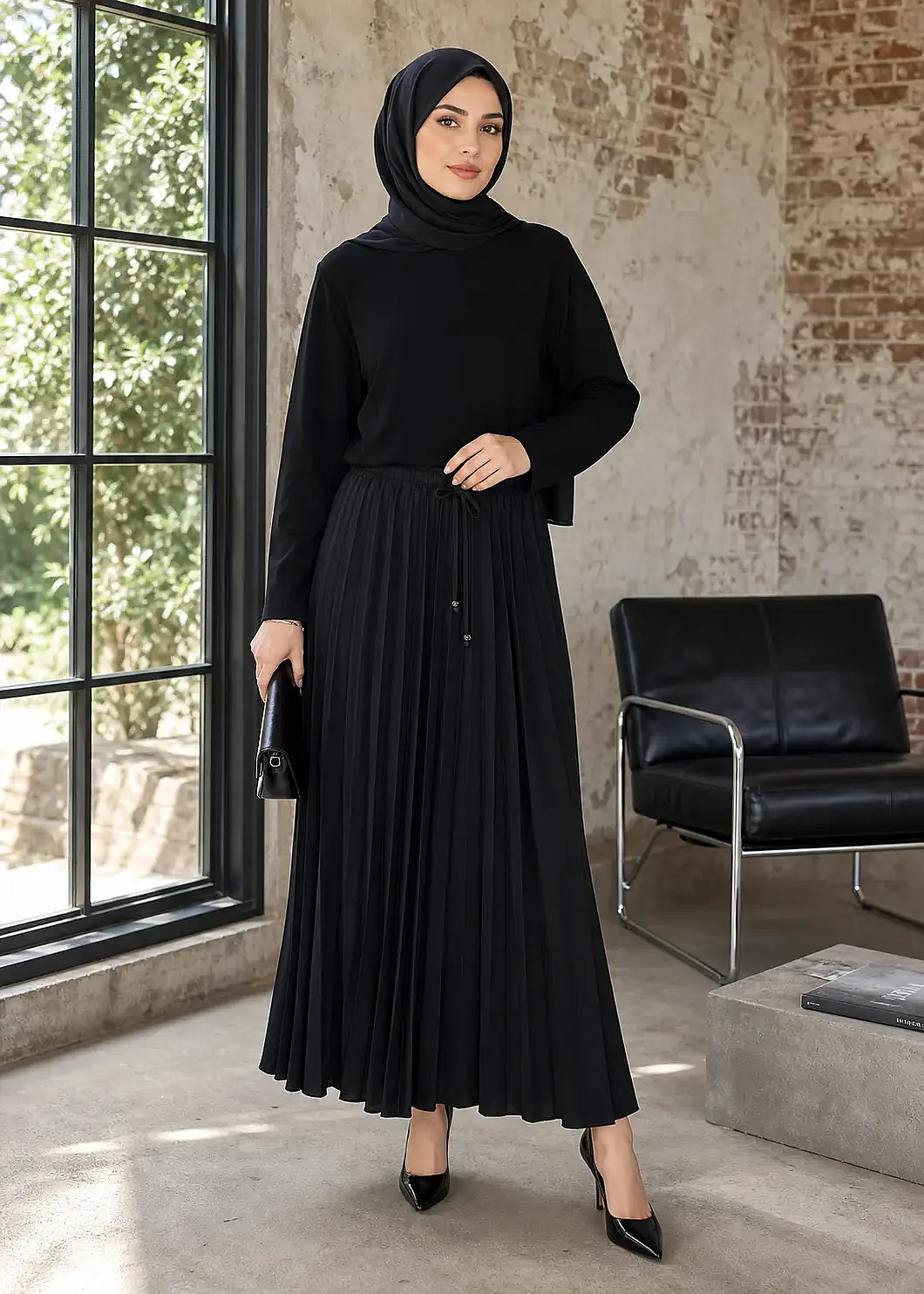 Cloche Venüs Plise Pantolon SİYAH - 1