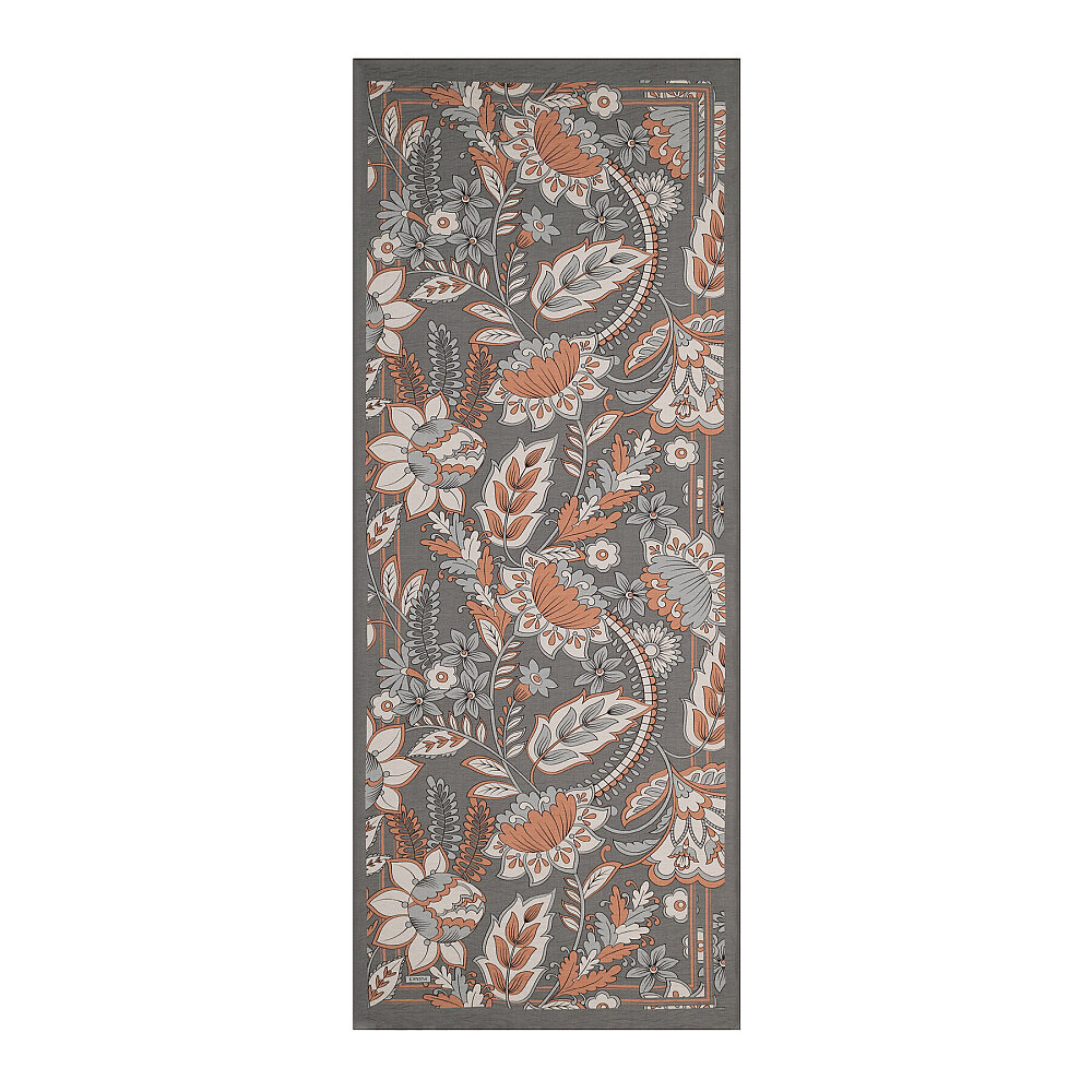 İpekevi Saray Sarmaşığı Desenli Tensel Şal Koyu Taş - 3