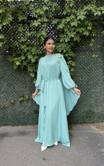 Jamila Sarah Leylak Elbise Aqua - 1
