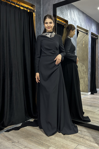 Jamila Sarah Mahidevran Elbise SİYAH