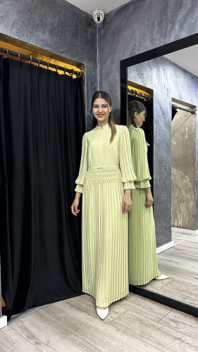 Jamila Sarah Misk Elbise olive