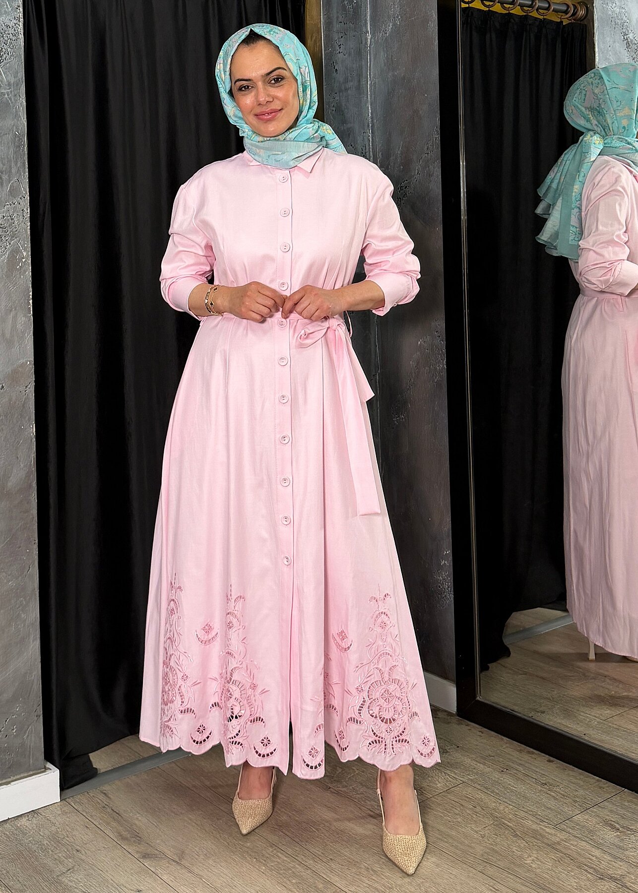 MaQ Bahar Elbise PEMBE - 2