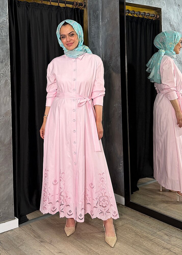 MaQ Bahar Elbise PEMBE