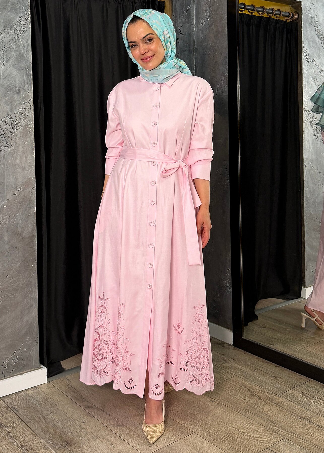MaQ Bahar Elbise PEMBE - 8