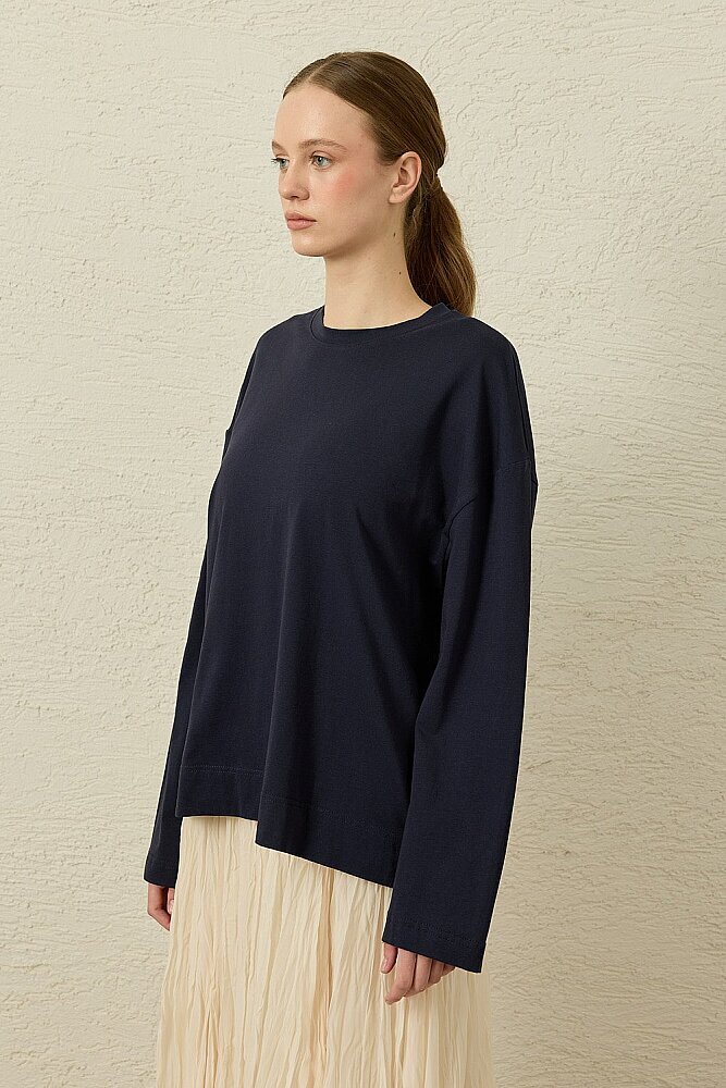 MerWish Comfy Penye Tunik LACİVERT - 2