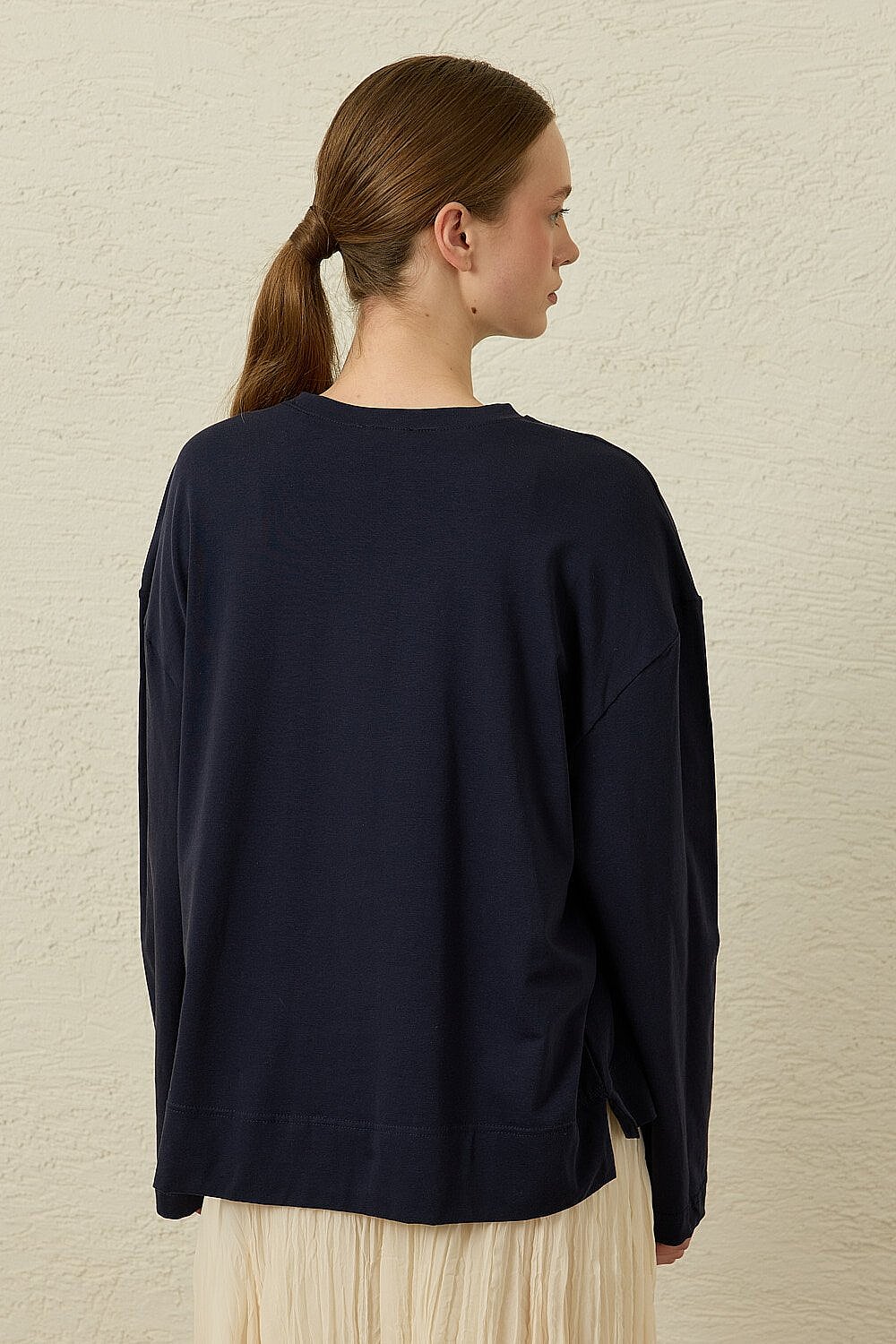 MerWish Comfy Penye Tunik LACİVERT - 4