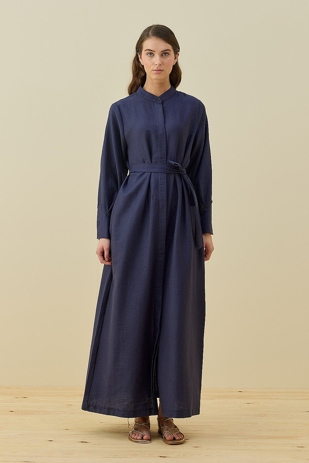 MerWish Viietnam Elbise LACİVERT - 1