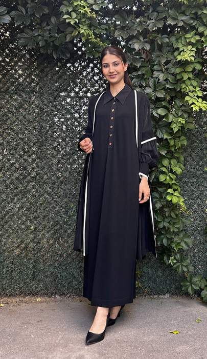 Miss Dalia Gömlek Yaka Düğmeli Kolsuz Elbise BLACK - 2
