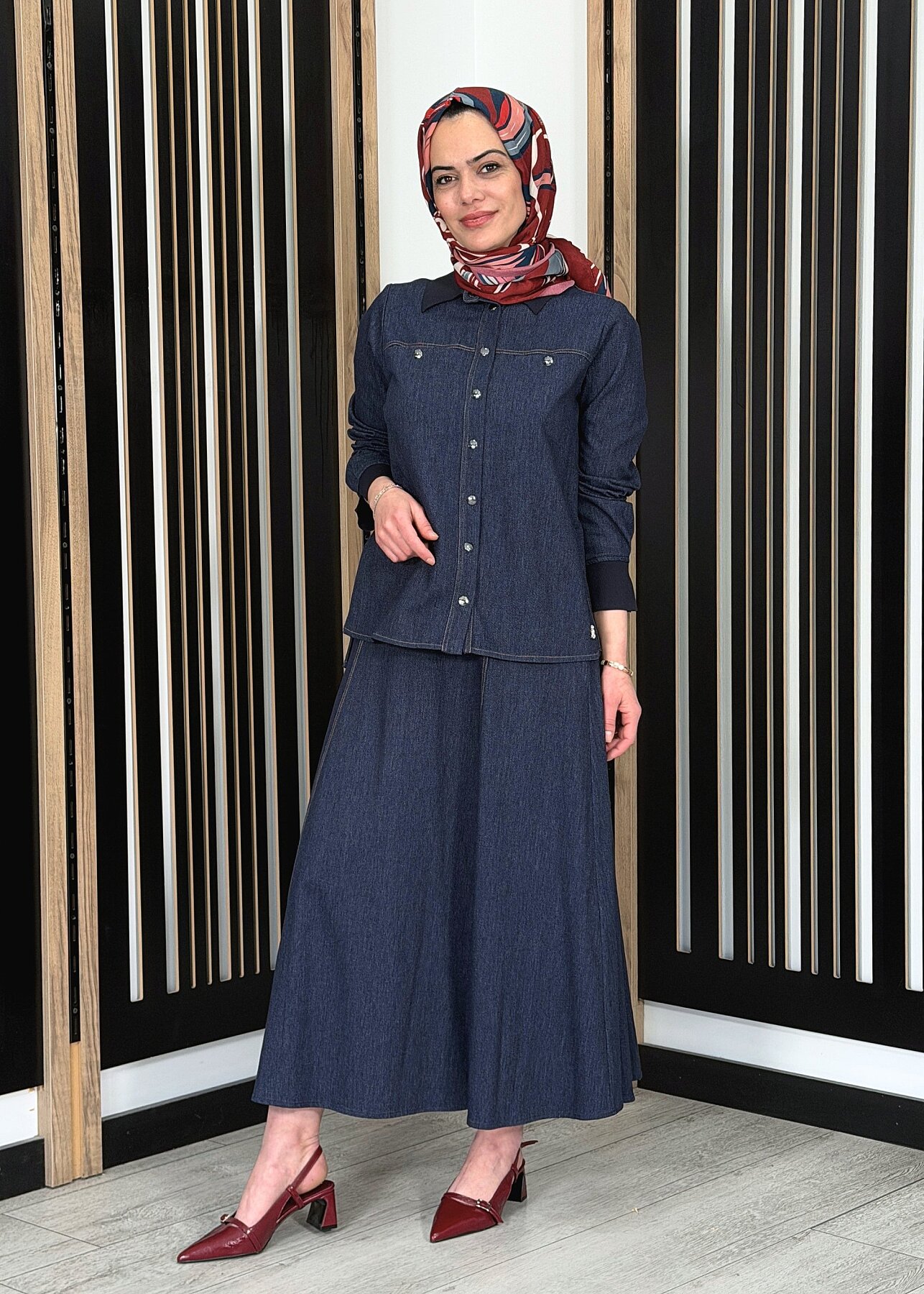 Miss Dalida Denim Çan Etek Navy - 1