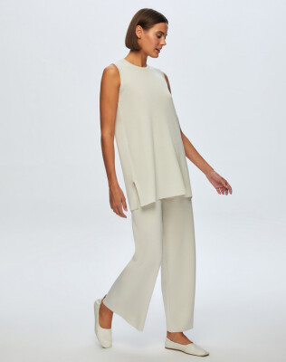 Miss Dalida Kolsuz Basic Tunik Fede/Ecru