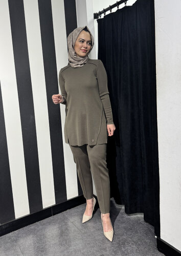 Miss Dalida Önü Çıtçıtlı Yelek DARDO-TAUPE - 5
