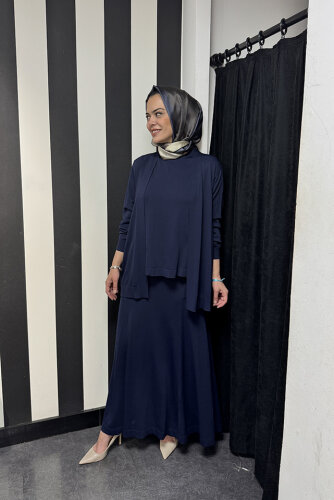 MissDalida Cepli Triko Etek Navy Blue - 3