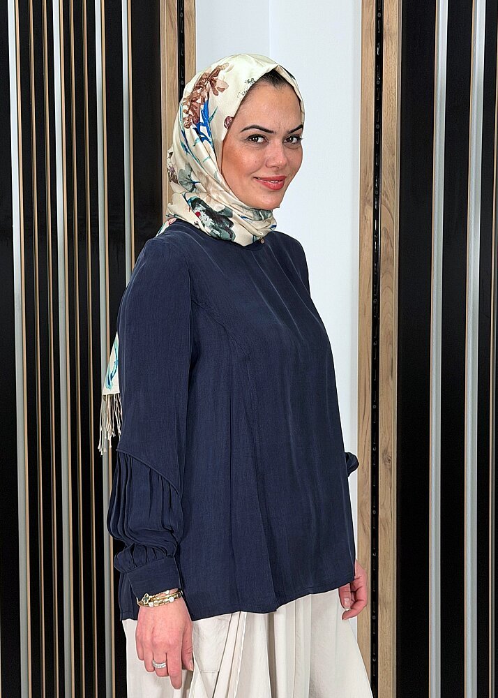 MissWhence İpek Tunik LACİVERT - 2