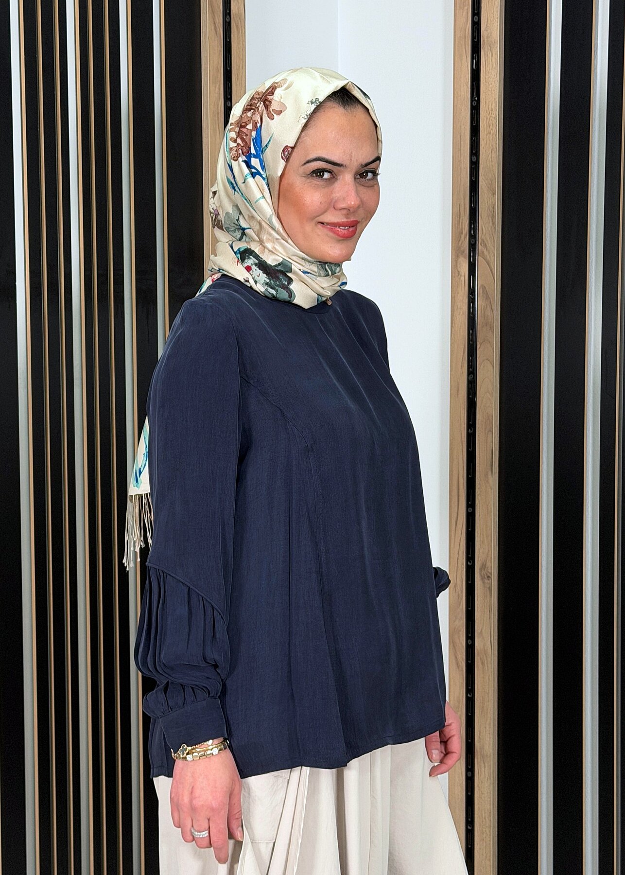 MissWhence İpek Tunik LACİVERT - 2