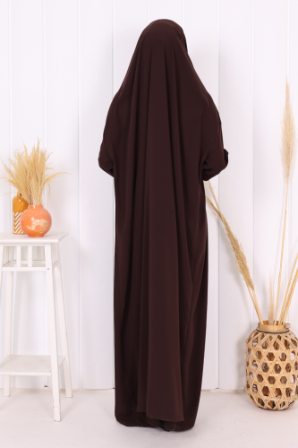 Nazlınur Collection Cilbab Abaya KAHVE - 5