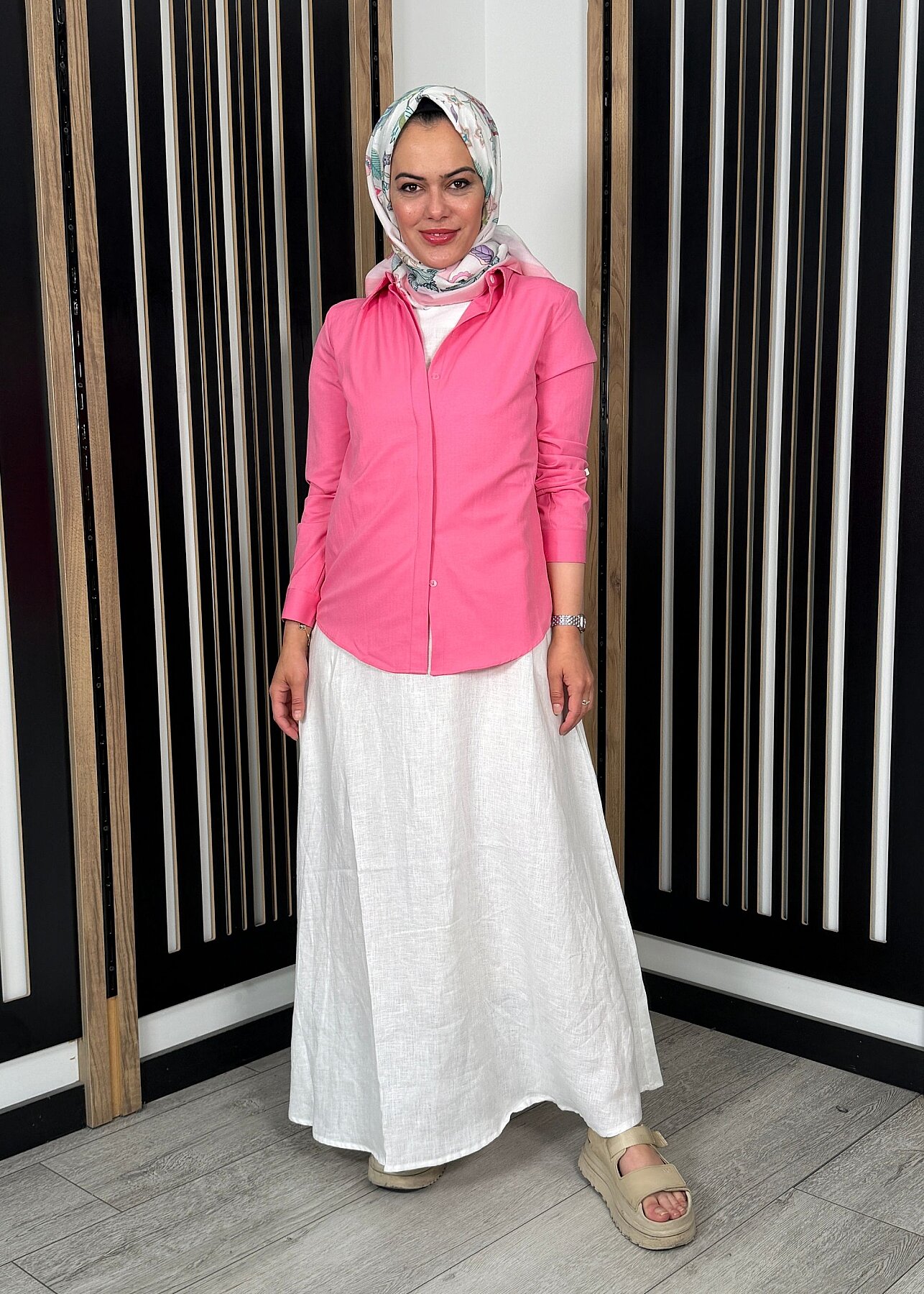 Nazlınur Collection Kolsuz A Kalıp Keten Elbise KIRIK BEYAZ - 1