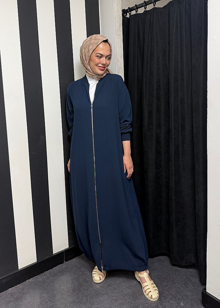 Nazlınur Collection Ribanalı Ferace LACİVERT - 2