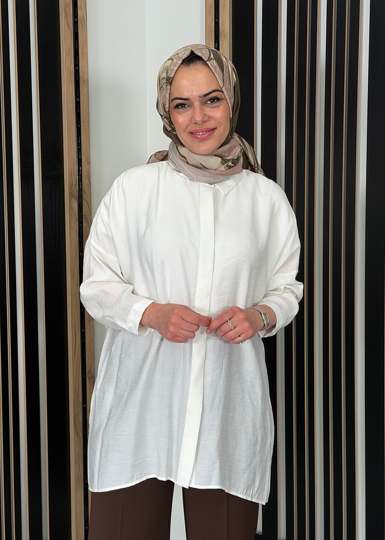 Nuss Oversize Gömlek EKRU - 1
