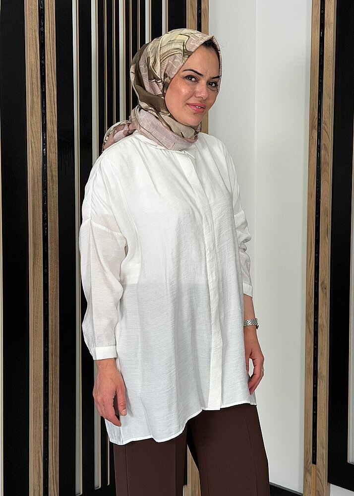 Nuss Oversize Gömlek EKRU - 2