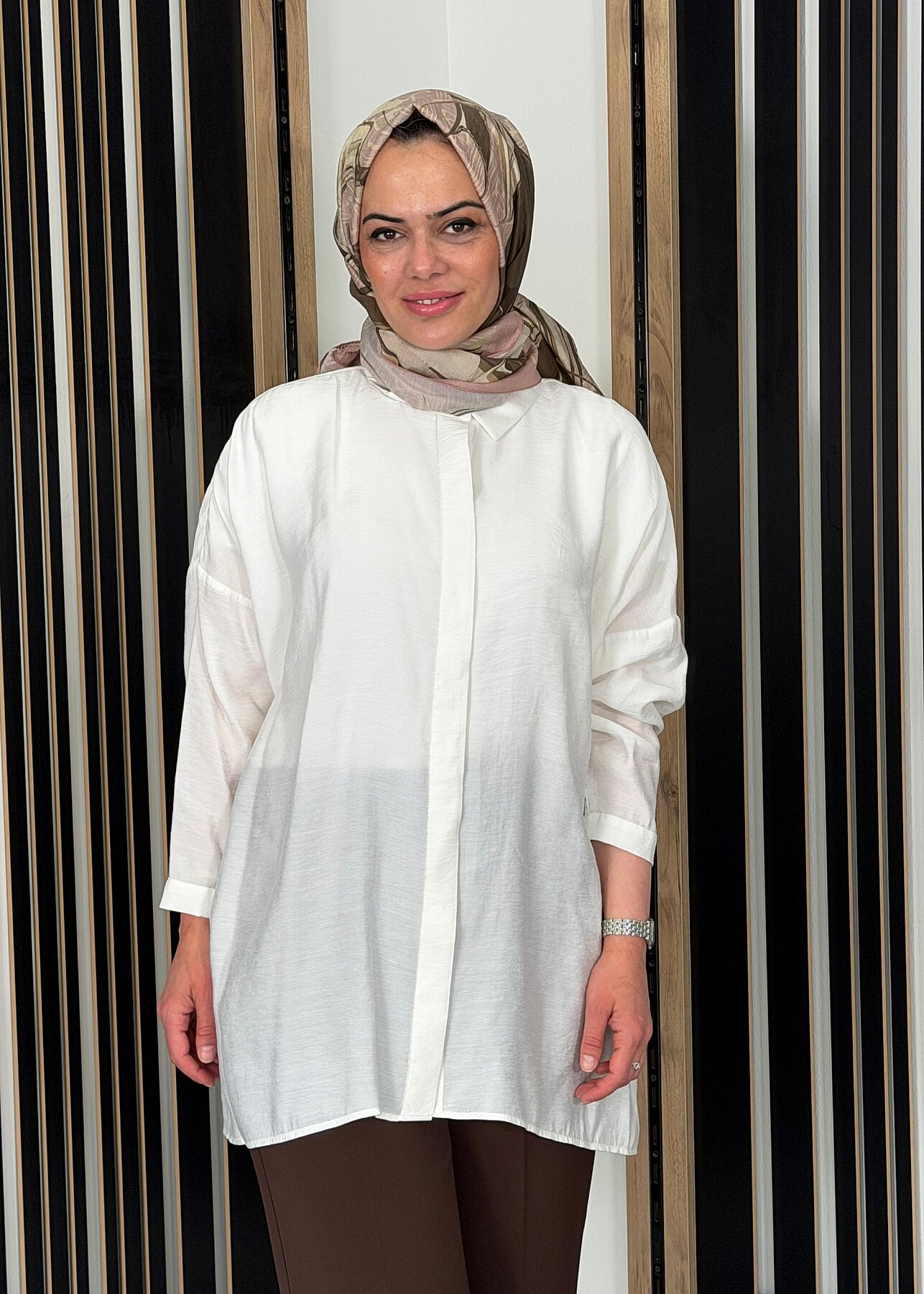 Nuss Oversize Gömlek EKRU - 3