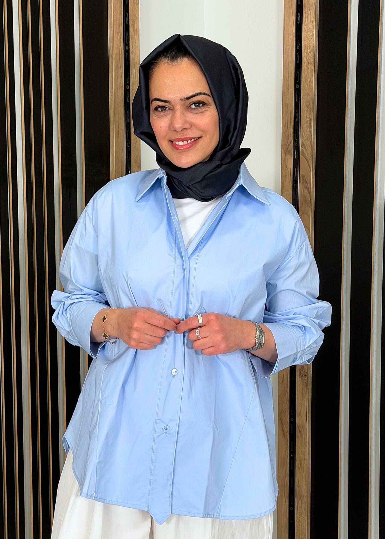 Sempre Büyük Cepli Gömlek BLUE - 1