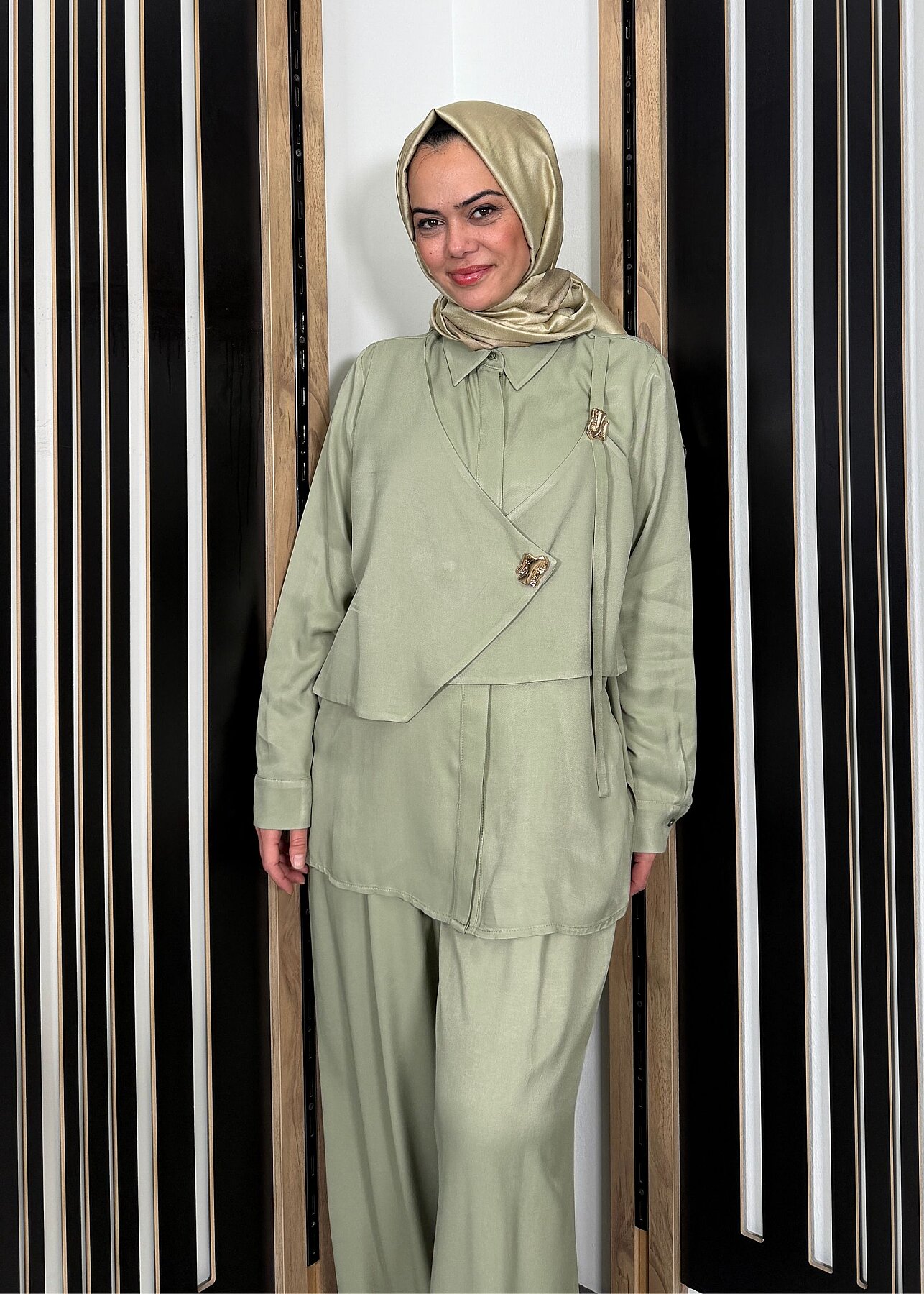 Si Design Önü Kapaklı Ceket KHAKİ - 1