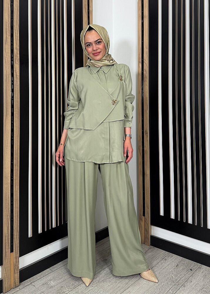 Si Design Önü Kapaklı Ceket KHAKİ - 2