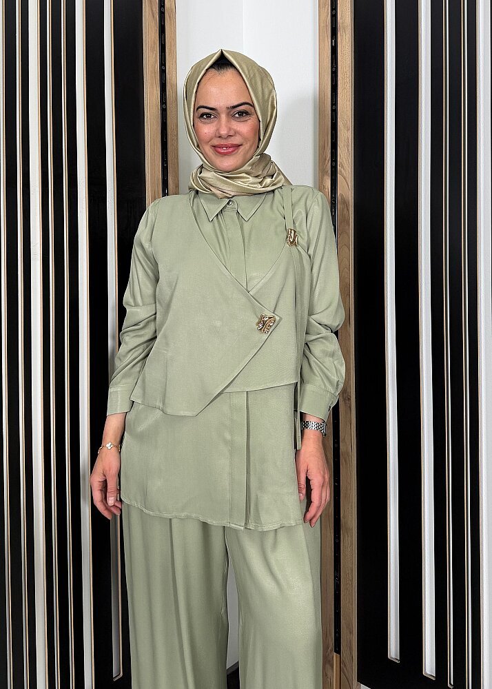 Si Design Önü Kapaklı Ceket KHAKİ - 3