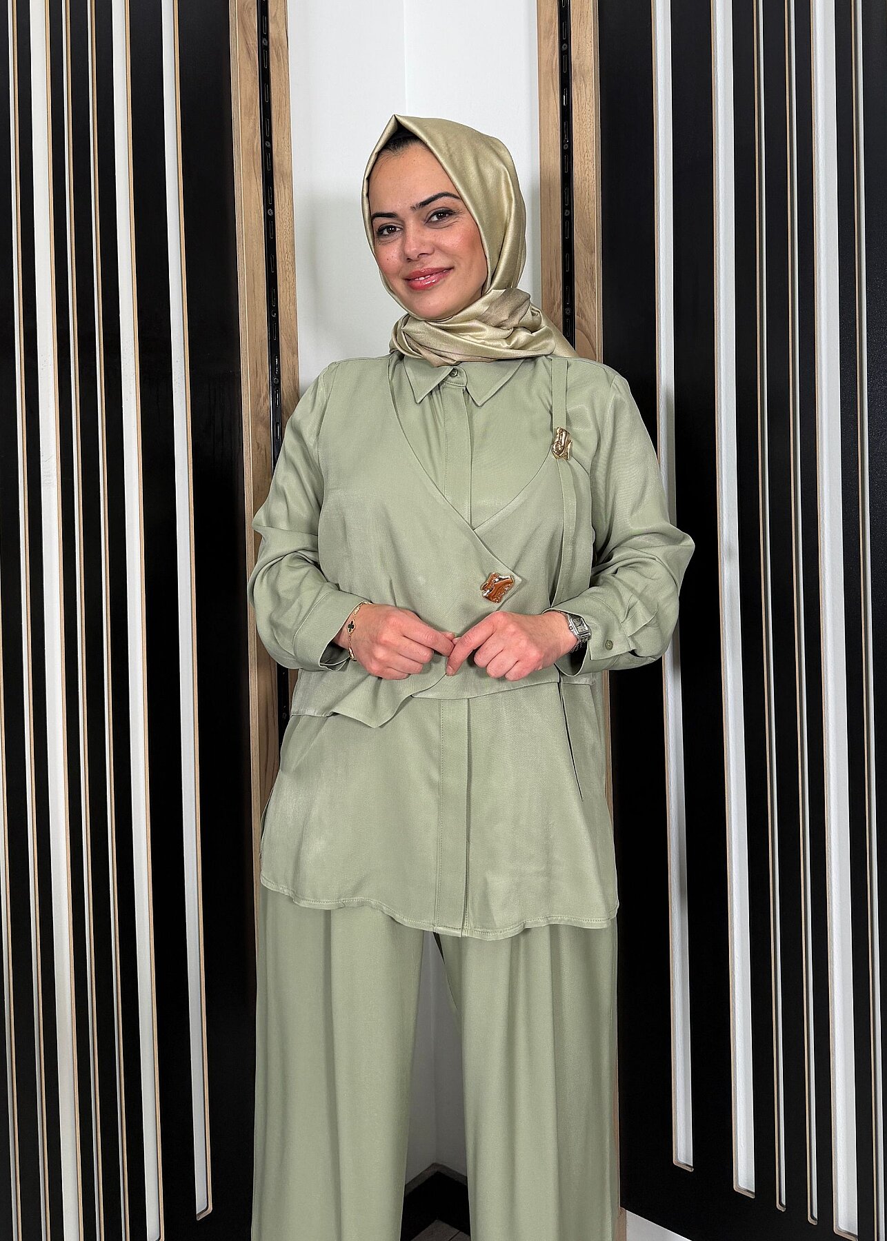 Si Design Önü Kapaklı Ceket KHAKİ - 4